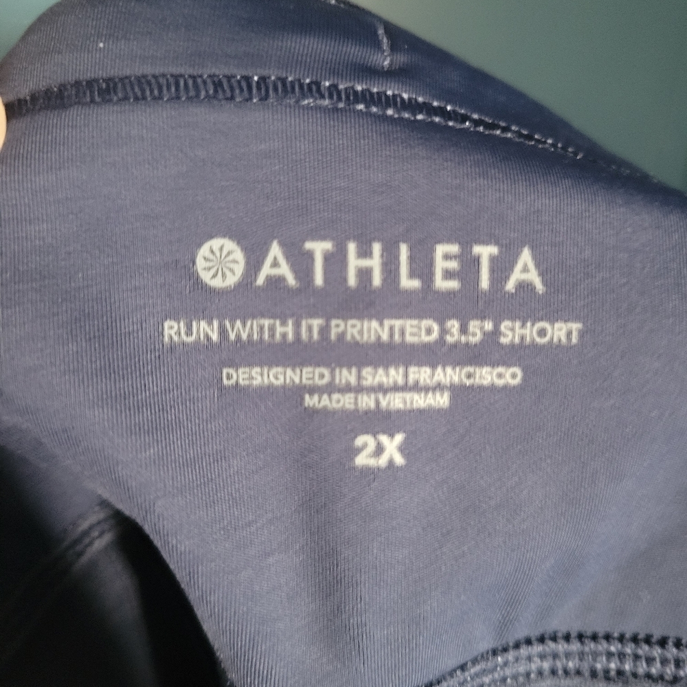 Athleta NWT size 2X 3.5 inch Run With It printed short - Picture 6 of 8